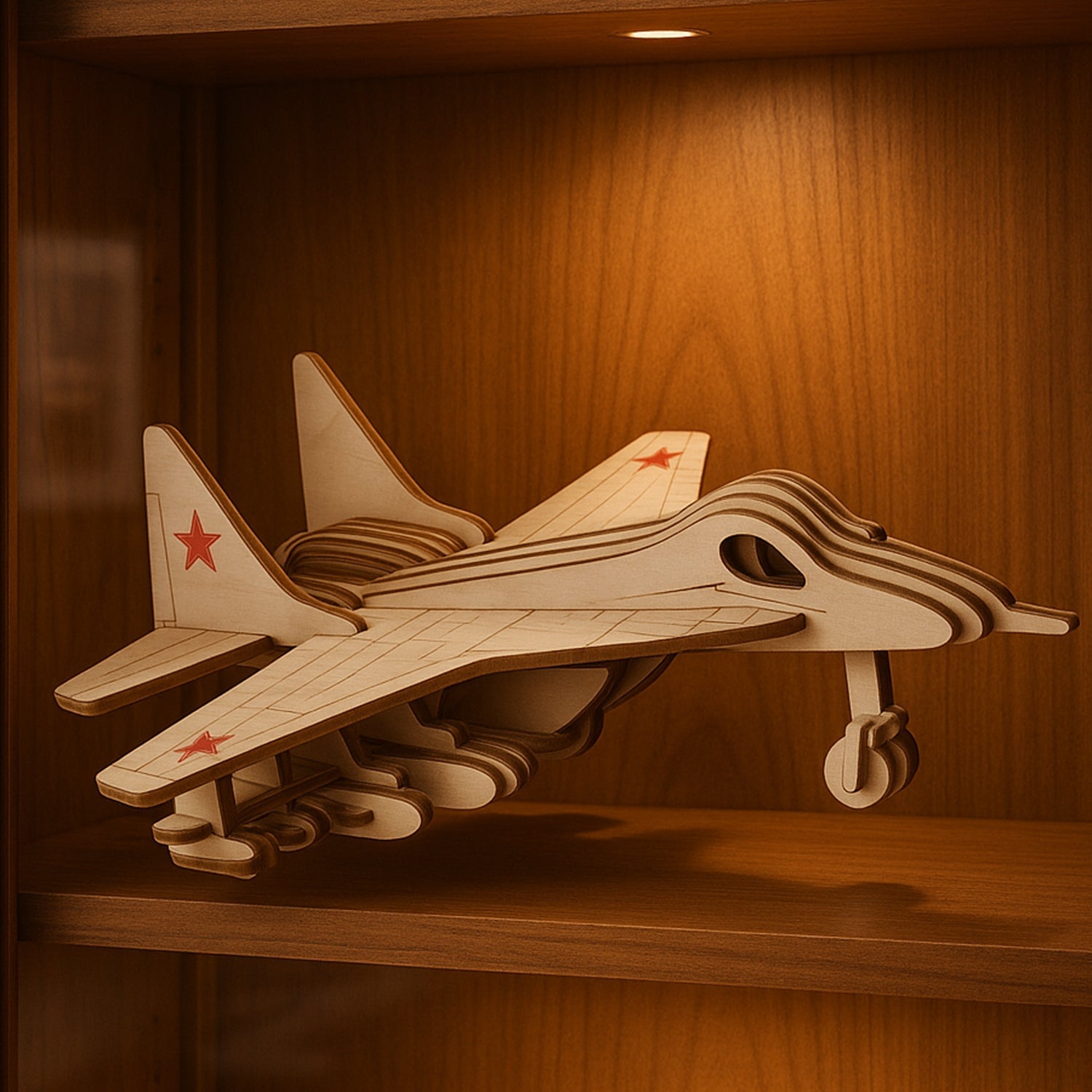 3D Wooden Fighter Jet Puzzle  3D Wooden Fighter Jet Puzzle